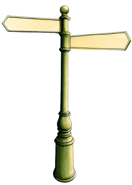 Antique Style Signpost 2 stock photo