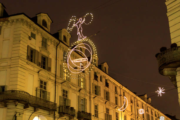 istock Christmas lights decoration in Turin 1470765425