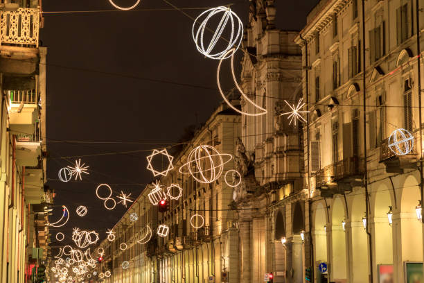 istock Christmas lights decoration in Turin 1470765433