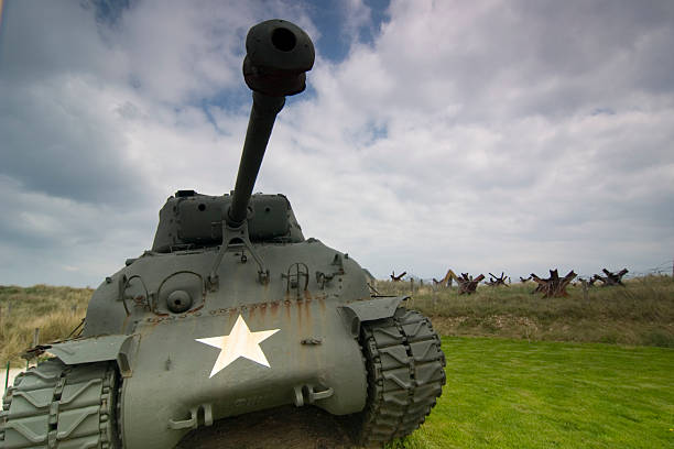 segunda guerra mundial das batalha tank - tank normandy world war ii utah beach imagens e fotografias de stock