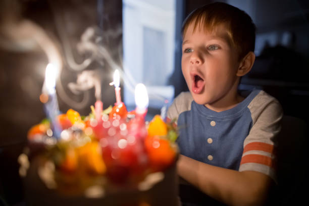 Child celebrating  6th birthday