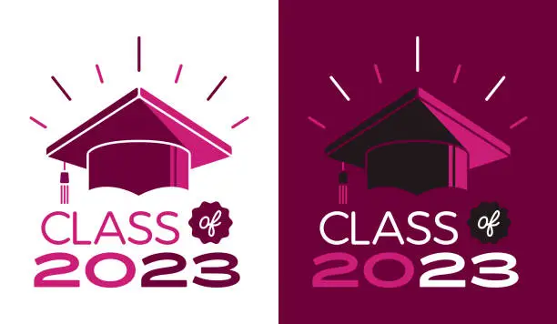 Vector illustration of Class of 2023 Graduation Celebration