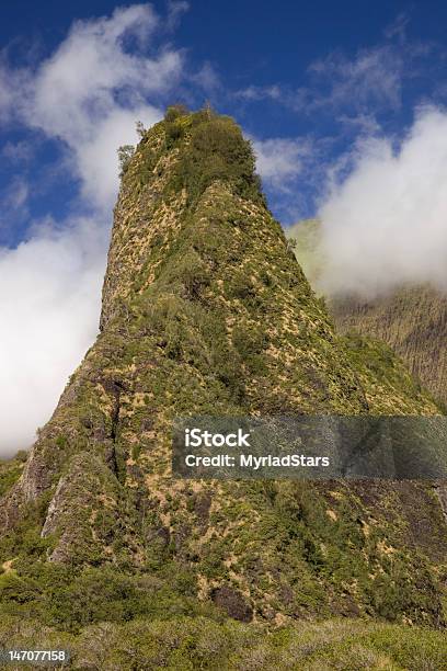 Iao Needle Stock Photo - Download Image Now - Cloud - Sky, Fog, Green Color