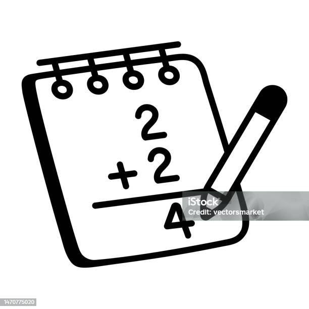 Math Notebook Stock Image Math Notebook Stock Illustration - Download Image Now - Doodle, Icon ...