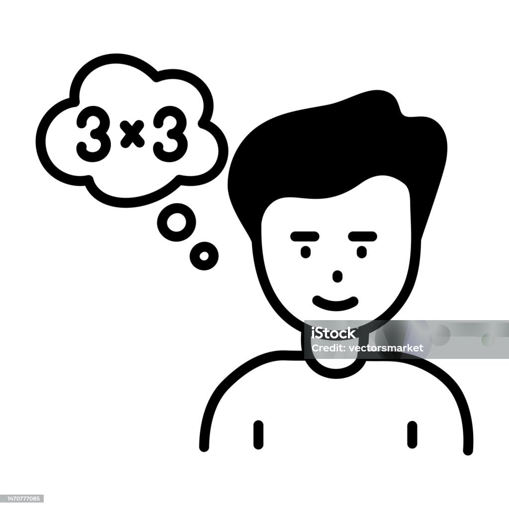 Practice Marth Problem Icon Maths Problem Stock Illustration - Download Image Now - Contemplation ...