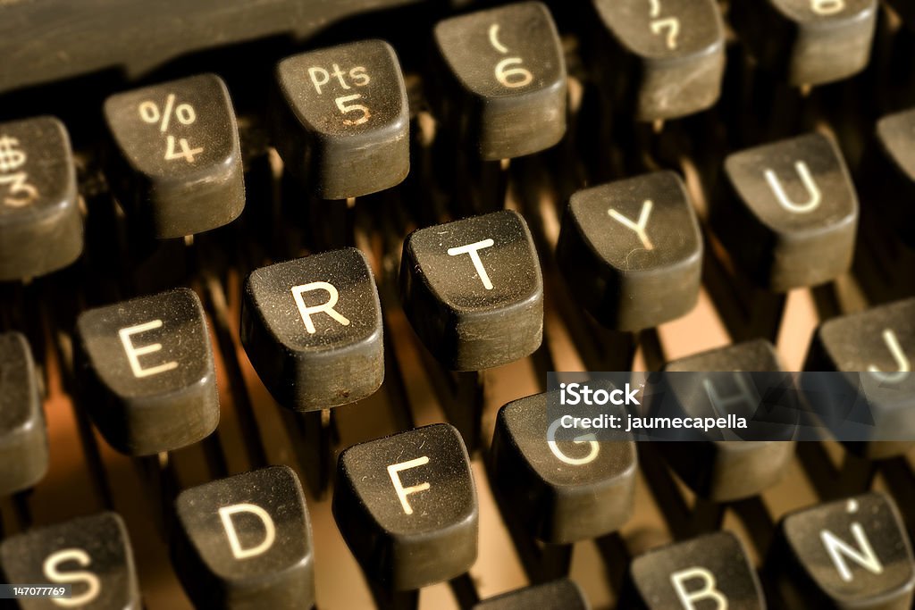 Teclado viejo- alten Tastatur - Lizenzfrei Alt Stock-Foto