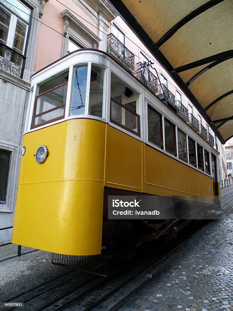 Lisboa, Elevador da Glória - Royalty-free Amarelo Foto de stock