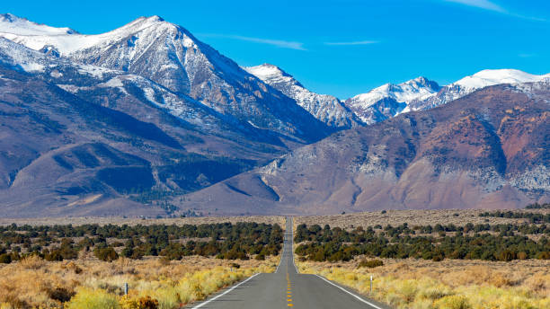 istock Empty road heading to Mammoth Lakes, California 1470783866