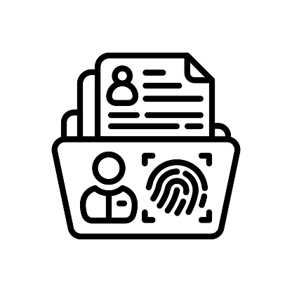 R Personal Data icon in vector. Logotype