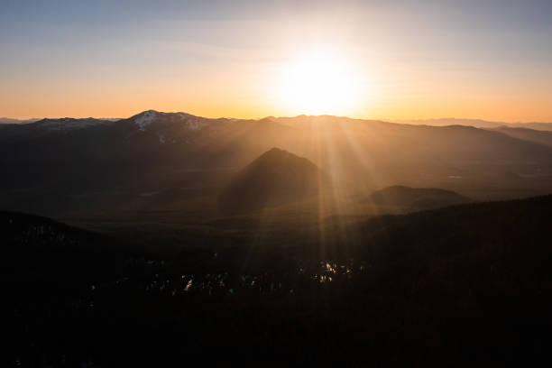 istock Sunset over the mountains in Northern California 1470787092