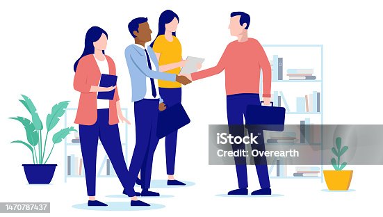 istock Office people and new client deal 1470787437