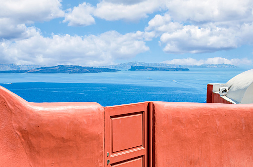 view of the mediterranean sea in Santaorini / Greece