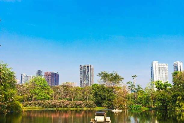 istock Bangkok Chatuchak skyline behind Rot Fai park 1470791583