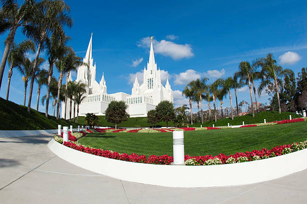 Mormon Temple, La Jolla, CA. stock photo