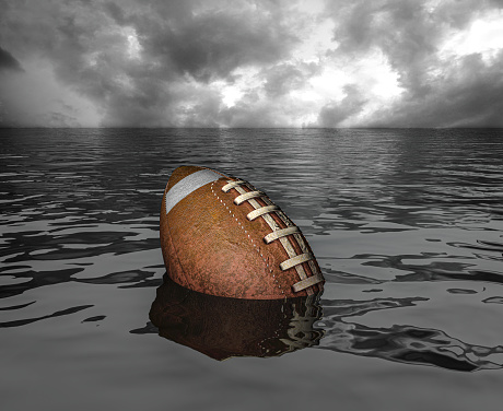 Rugby Ball in The Sea