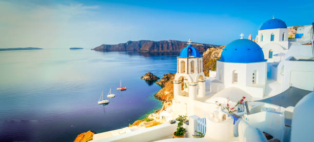 istock white belfries Santorini island, Greece 1470802979