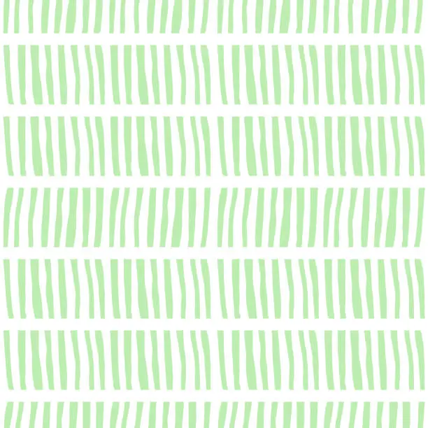 Vector illustration of Doodle striped seamless pattern. Hand drawn background.
