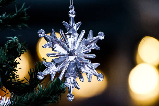 istock Close up of christmas tree during the evening 1470806185