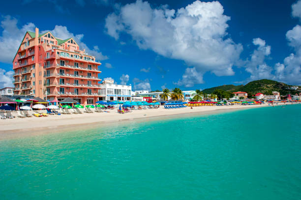 istock Beautiful beach in Philipburg, St. Martin 1470812250