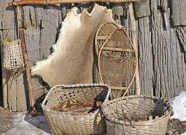 Iroquois Artifacts on display at a reconstructed 15th century Iroquois village