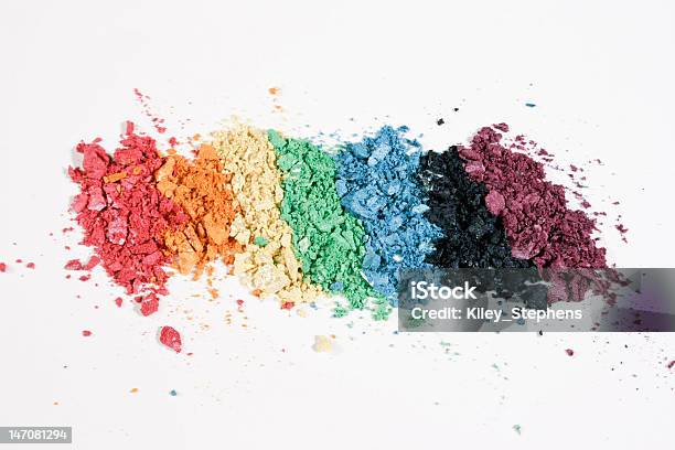 Colorful Eyeshadow On White Background Stock Photo - Download Image Now - Adult, Beautiful Woman, Beauty