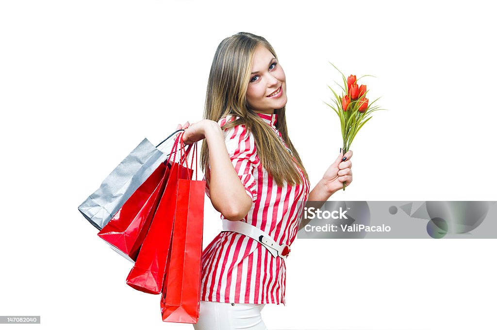 Sexy fille après le shopping - Photo de Acheter libre de droits