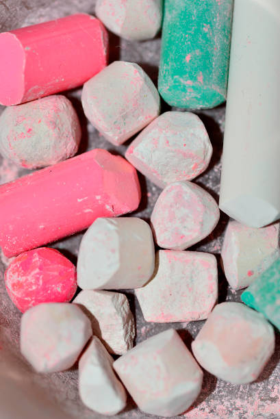 istock colored chalk to write on the school blackboard. It is also known as gypsum and chalk (Mexico) or pastel, it is a white clay that, prepared in bars, is used to write on the slates 1470820634