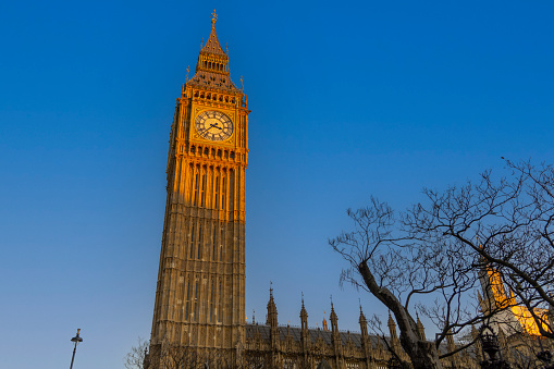 Big Ben is the nickname for the Great Bell of the Great Clock of Westminster, at the north end of the Palace of Westminster in London.