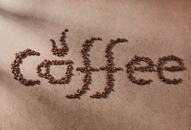Details of the coffee beans captured with macro lenses, ideal for advertisements - Stock Photo