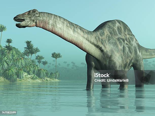 Dicraeosaurus Dinossauro - Fotografias de stock e mais imagens de Ao Ar Livre - Ao Ar Livre, Criação Digital, Dinossauro