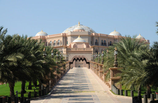 The Emirates Palace in Abu Dhabi, United Arab Emirates