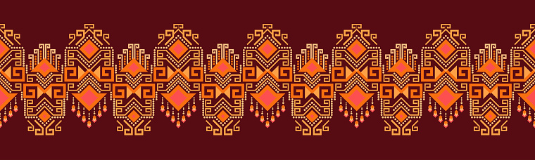 Ethnic pattern geometric design folklore ornament. Tribal ethnic vector texture. Seamless striped pattern in Aztec style. Figure tribal embroidery. Indian EP.53.background color can be changedDesign