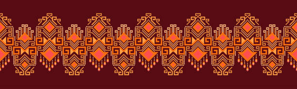 Ethnic pattern geometric design folklore ornament. Tribal ethnic vector texture. Seamless striped pattern in Aztec style. Figure tribal embroidery. Indian EP.53 Ethnic pattern geometric design folklore ornament. Tribal ethnic vector texture. Seamless striped pattern in Aztec style. Figure tribal embroidery. Indian EP.53.background color can be changedDesign peru symbols stock illustrations