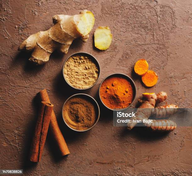 Variation Of Spices Stock Photo - Download Image Now - Herbal Medicine, Spice, Ginger - Spice