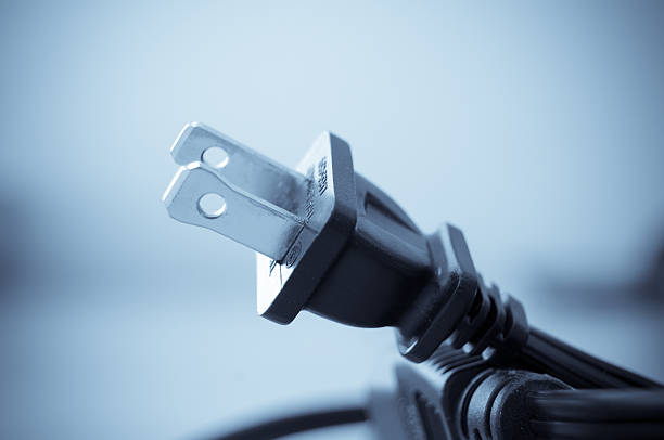 Power Cord Plug stock photo