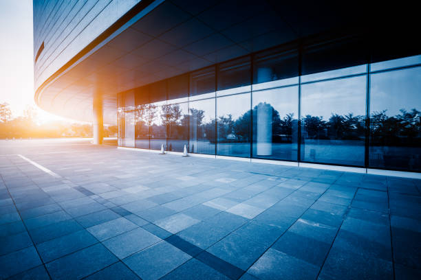 istock modern buildings and empty pavement in china 1470840119