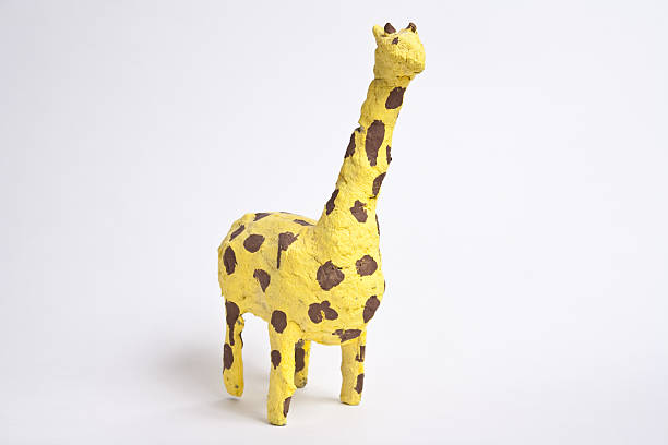 Handmade Paper Mache Giraffe stock photo