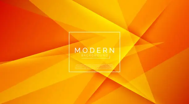 Vector illustration of Modern orange, red and yellow elegance banner background