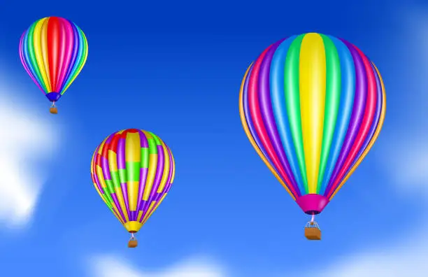 Vector illustration of Air balloon D