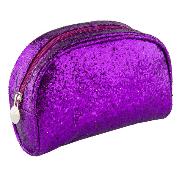 istock Stylish Shiny, shining cosmetic bag on a white background. 1470851462
