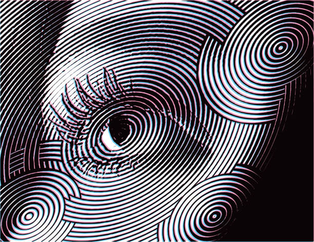 istock Close up of beautiful female eye with Glitch Technique 1470854178