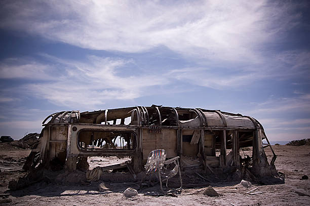 istock Salton Sea trailer with chair 147085520
