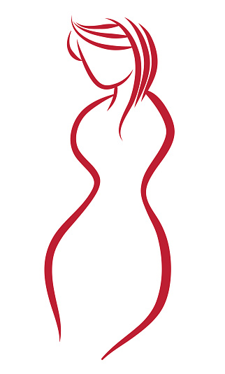 Commemorative design for Women's Day -8th March- with abstract number eight made with the silhouette of a woman.