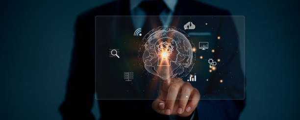 istock Businessman touching digital icon on virtual screen, chatbot intelligence Ai. A.I. Chat with AI Artificial Intelligence, developed by OpenAI generate. Business technology concept. 1470855440