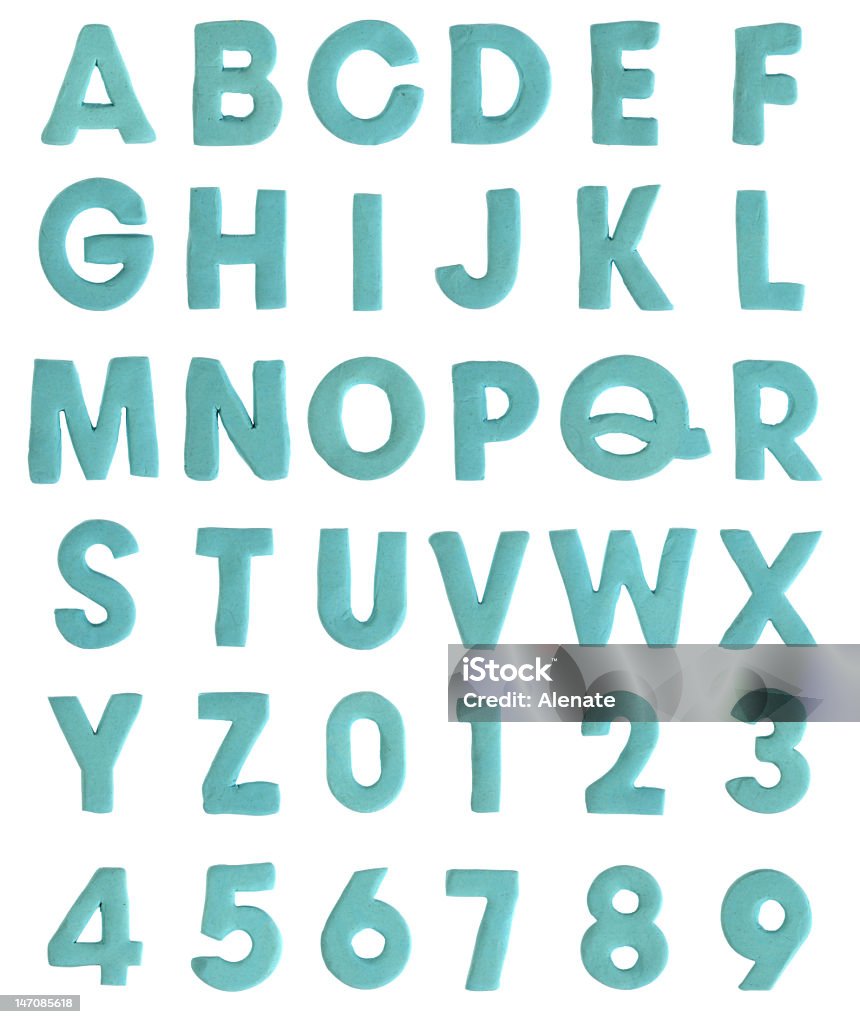 Clay alfabeto & números - Foto de stock de Arcilla para moldear libre de derechos