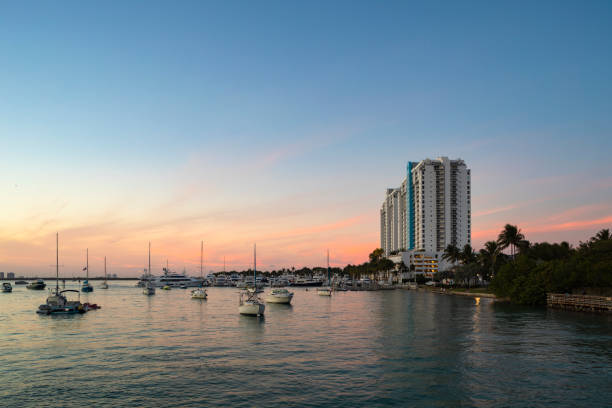 istock Dusk at Sunset Harbor, Miami, Florida, USA 1470856723