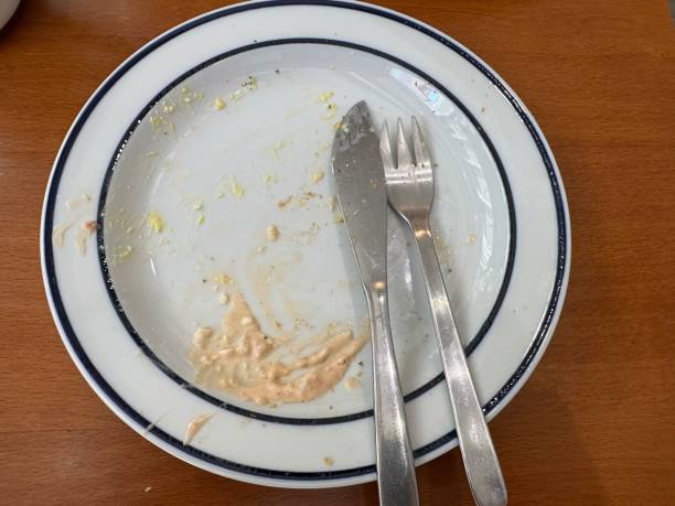 Empty plate stock photo