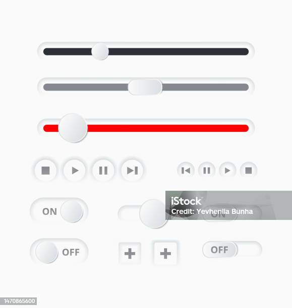 Slider Bar Computer 3d Slider Bar Stock Illustration - Download Image Now - Balance ...