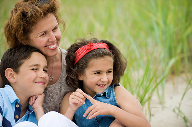 istock Mother and kids outdoors 147086616