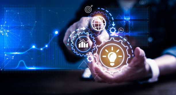 istock Businessman analyze business data for strategy, vision, plan and management on virtual screen 1470871762